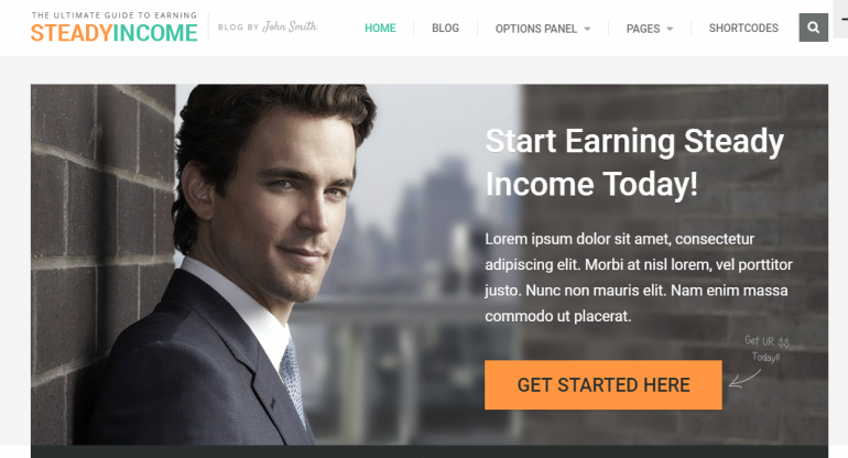 SteadyIncome: Best WordPress Themes For Speakers, Life Coaches and Motivational Speakers 2019