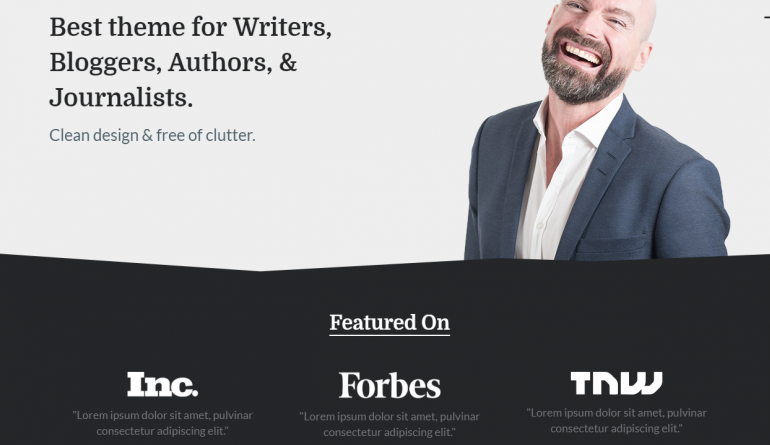 Writer: Best WordPress Themes For Speakers, Life Coaches and Motivational Speakers 2019